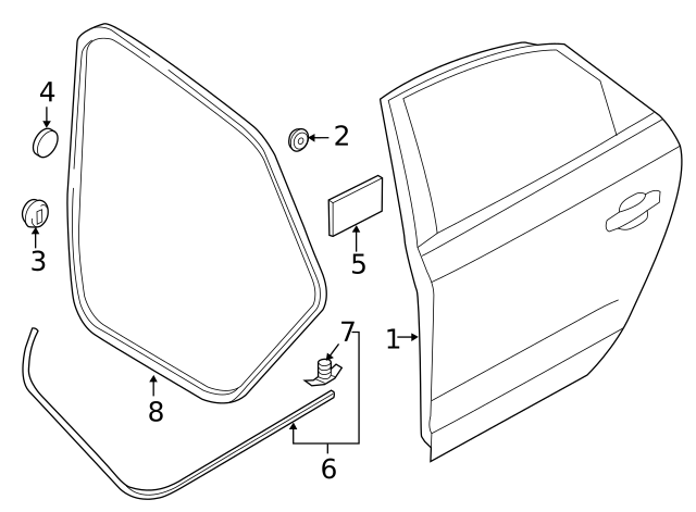 Door Shell Grommet 861-877-399 - View 4