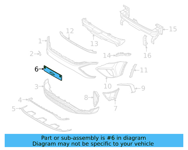 License Bracket 2GJ-807-287-D-9B9 - View 2