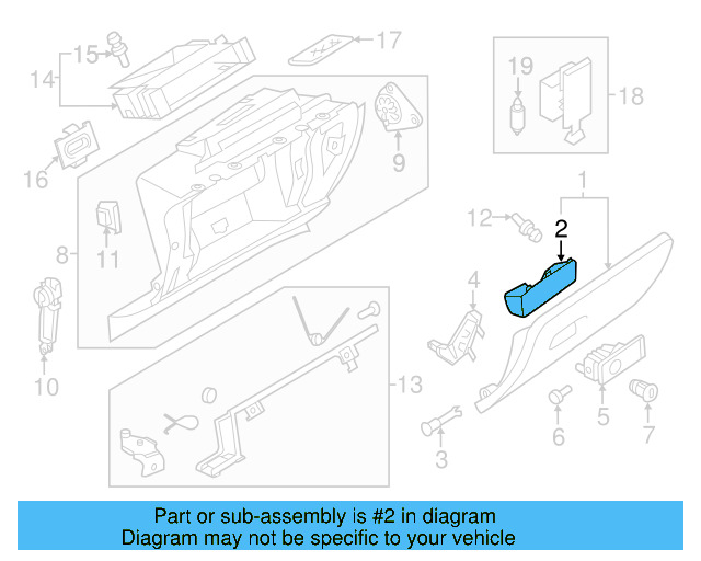 Glove Box Door 7P1-857-122-C-81U - View 6