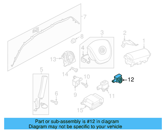 Side Impact Sens 1S0-959-351 - View 6