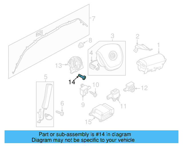 Clock Spring Screw N-911-427-01 - View 6