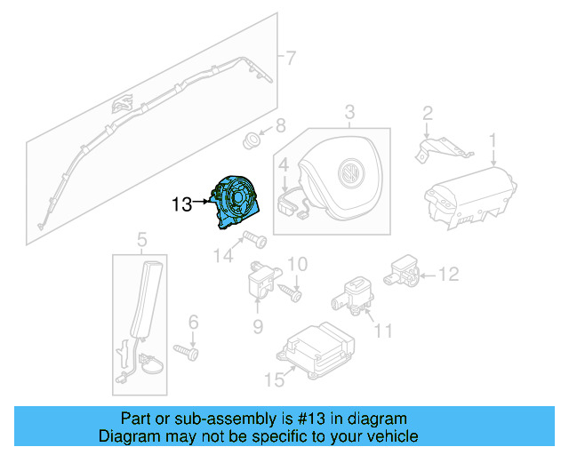 Clock Spring 4H0-953-568-M - View 7