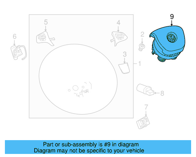 Driver Inflator Module 7P6-880-201-M-4A1 - View 11
