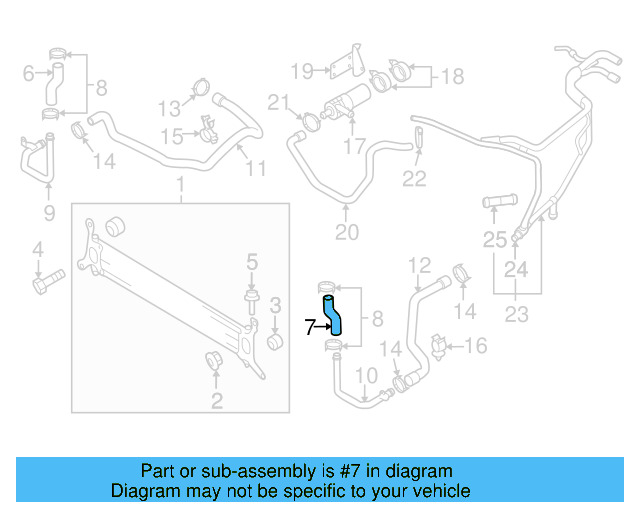 Radiator Coolant Hose 7L6-121-096-A - View 11