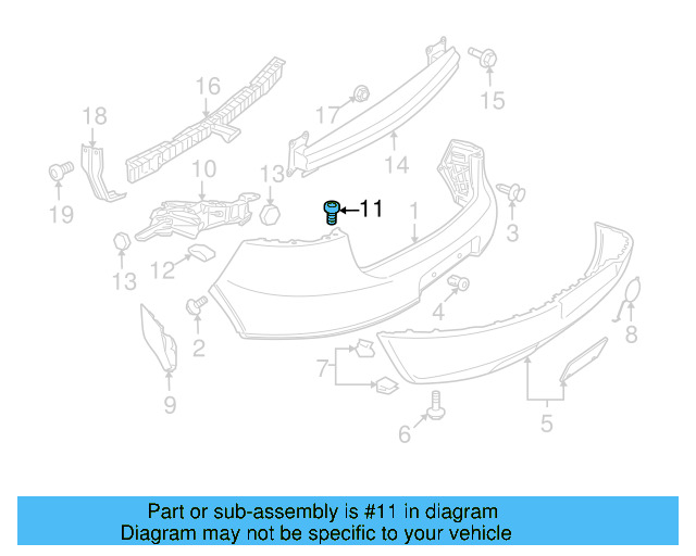 Bumper Cover Screw N-908-259-01 - View 50