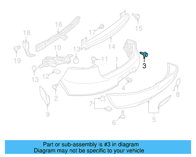 Fender Liner Extension Screw N-103-546-02 - View 4