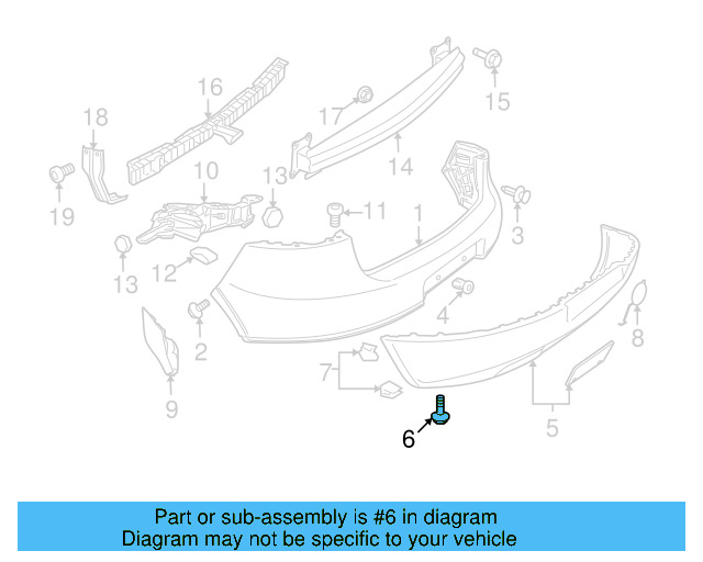 Bumper Cover Screw N-908-259-01 - View 53