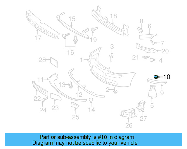 Molding Retainer Clip 1K0-807-830 - View 4