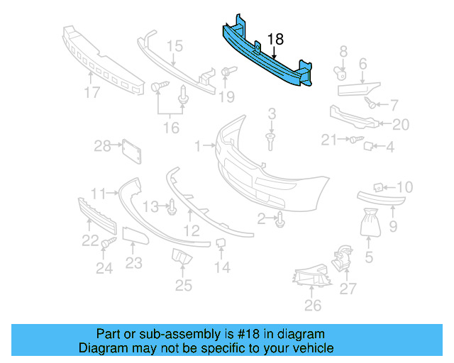 Impact Bar 1K0-807-109-C - View 3