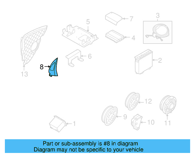 Front Dr Speaker 5K0-837-974-K-82V - View 7