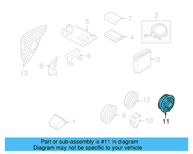 Rear Dr Speaker 5K0-035-453 - View 13