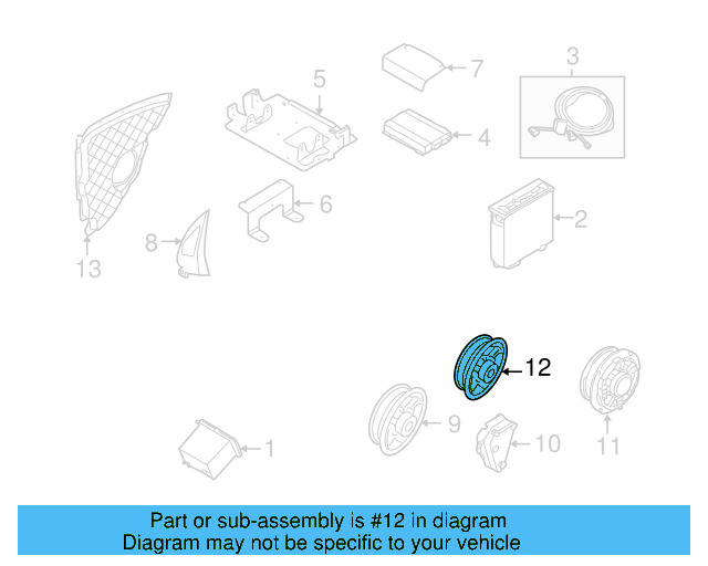 Rear Dr Speaker 5K0-035-453 - View 17