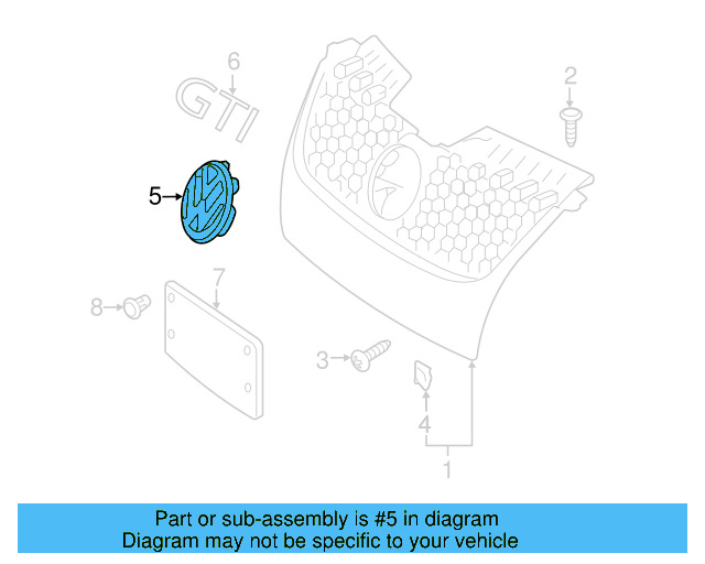 Emblem 1T0-853-601-A-FDY - View 14
