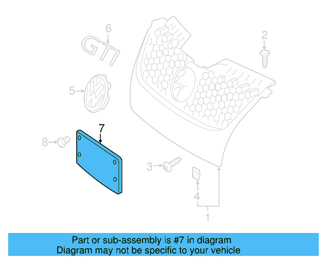 License Bracket 1K0-807-285-A-9B9 - View 15
