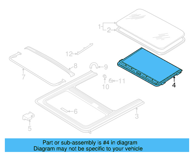 Sunshade 8D0-877-255-C-EUY - View 4