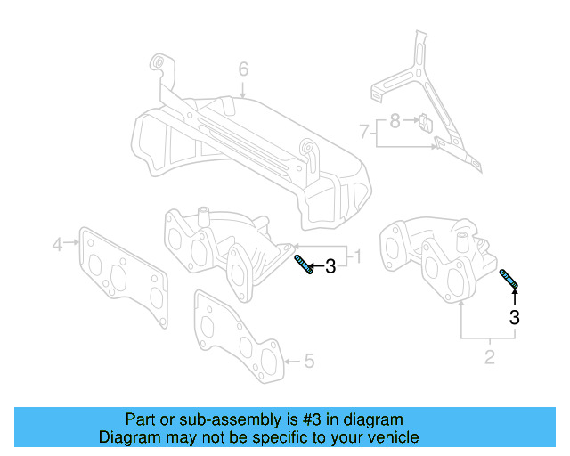 Exhaust Manifold Stud N-044-514-5 - View 3