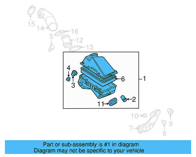 Air Cleaner Assembly 1J0-129-607-T - View 6