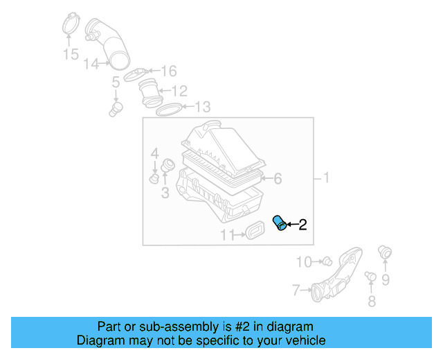 Air Cleaner Assembly Insulator 1J0-129-631-A - View 9