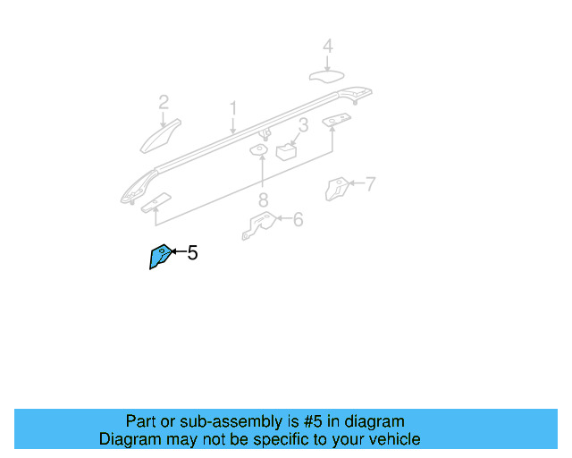 Roof Luggage Carrier Side Rail Bracket 3C9-860-197-A - View 8