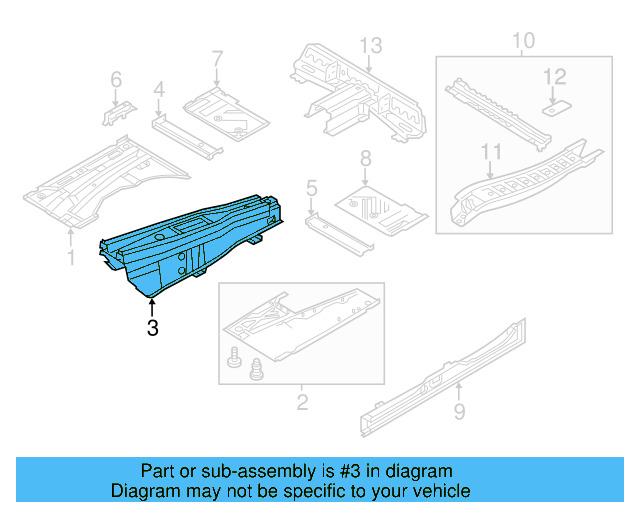 Floor Pan 7P0-803-061 - View 11