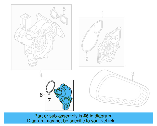 Engine Coolant Outlet Flange 06K-121-132 - View 29