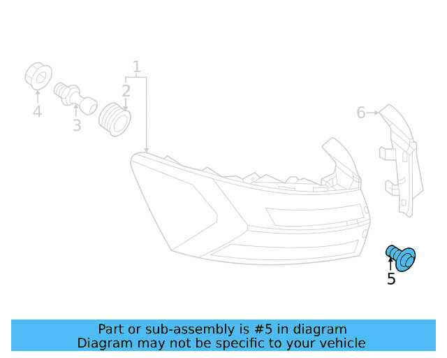 Tail Lamp Assembly Screw 5P0-945-246-A - View 13