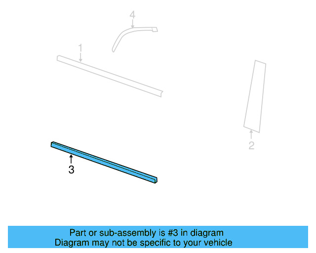 Side Molding (Unpainted) 7b0853516gru - View 2