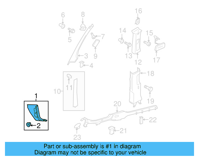 Cowl Trim 1K1-863-484-B-3U6 - View 10