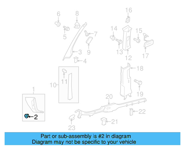 Cowl Trim Clip 1K0-864-247 - View 19