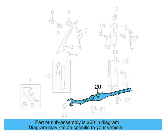 Scuff Plate Clip 6Q0-853-147 - View 20