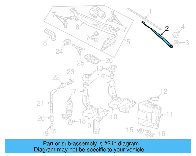 Wiper Arm 3C1-955-410-B - View 2