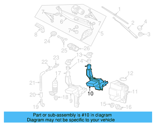 Washer Reservoir 3C0-955-453-Q - View 5