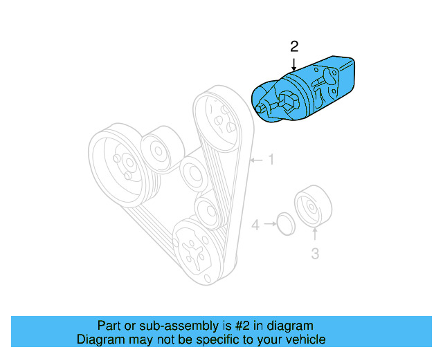 Accessory Drive Belt Tensioner Assembly 38109315AE - View 8