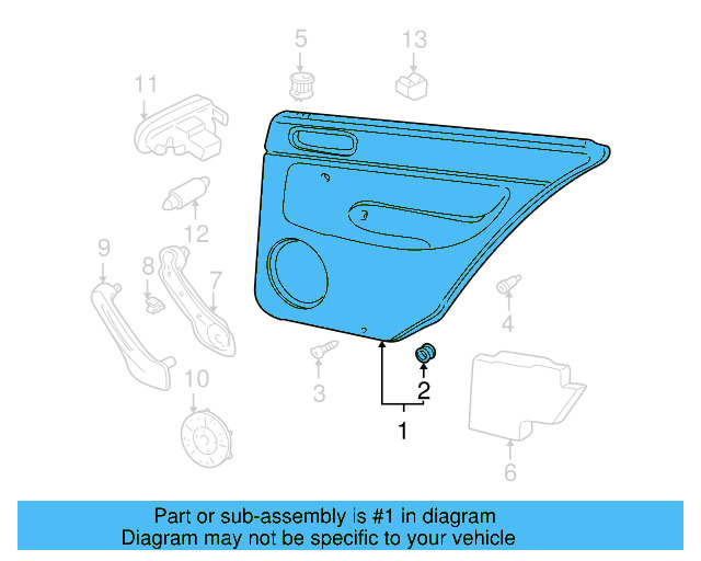 Door Trim Panel 1J9-867-212-Q-RAP