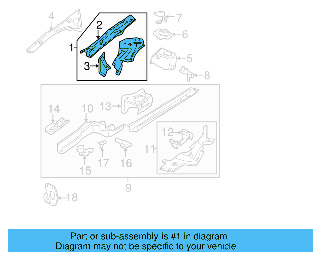 Apron Assembly 3C0-805-115 - View 2