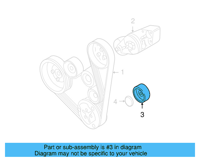 Tension Pulley Bracket 038-903-315-P - View 4