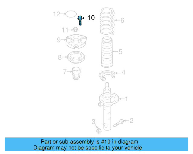 Strut Mount Bolt N-912-464-01 - View 9