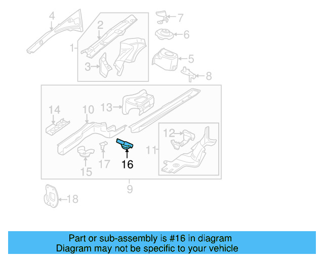 Rear Retainer 3C0-804-056 - View 5