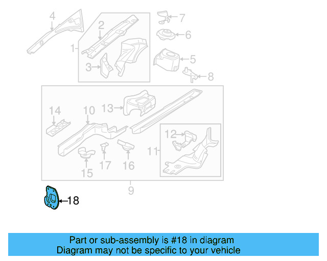 Frame End Cap 1K0-804-181-B - View 20