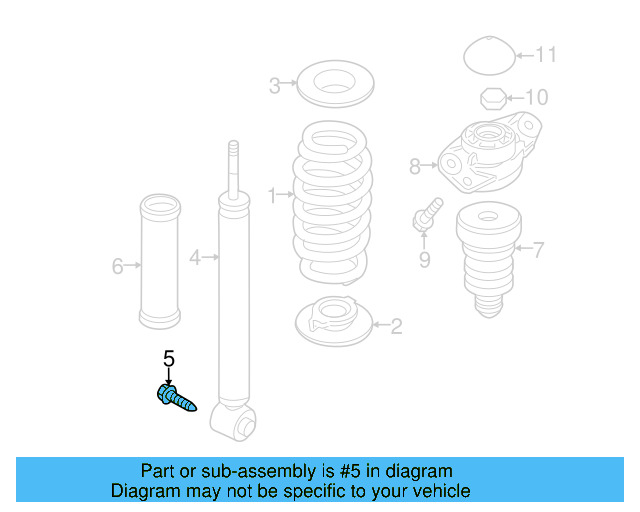 Upper Control Arm Mount Bolt N-105-607-02 - View 60