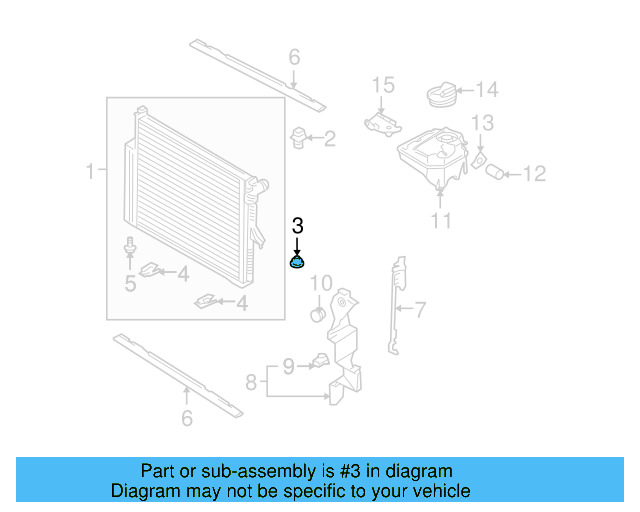Radiator Lower Insulator 7L0-121-275 - View 8