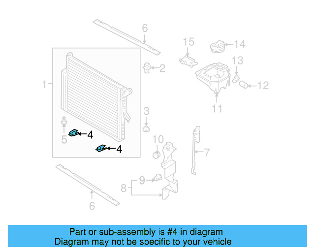 Radiator Lower Bracket 7L0-121-079-A - View 11