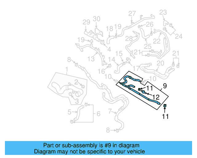 Lower Hose 7L6-122-051-R - View 4