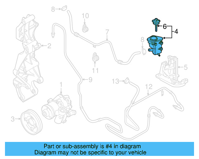 Power Steering Pump Reservoir 5C0-422-371 - View 14