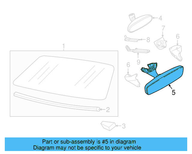 Mirror 5C5-857-511-9B9 - View 11