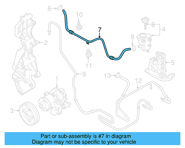 Power Steering Suction Hose 5C0-422-887-E - View 8