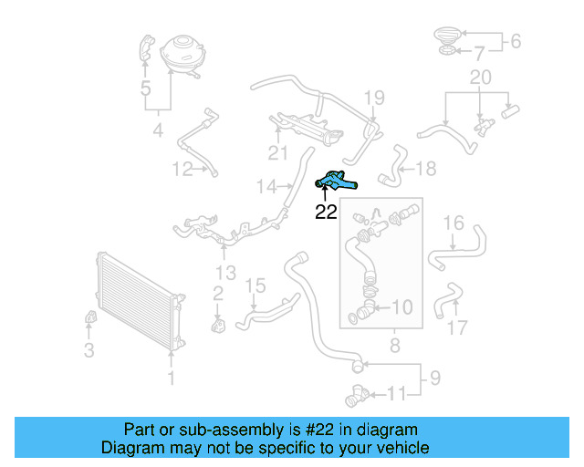 Engine Coolant Outlet Flange 028-121-145-B - View 16