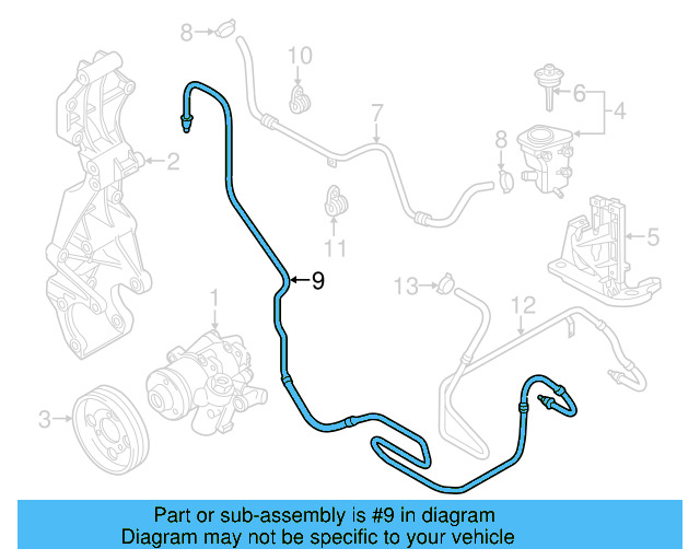 Pressure Hose 5C0-422-893-BJ - View 9