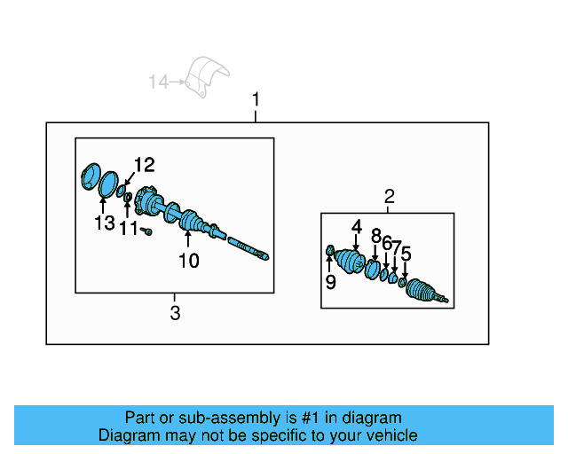 Axle Assembly 1J0-407-271-PB - View 3