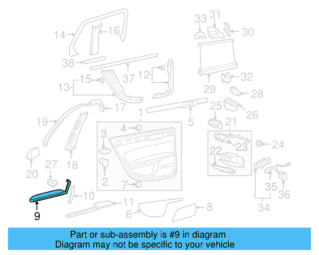 Armrest 3D7-867-180-G-4L5 - View 3